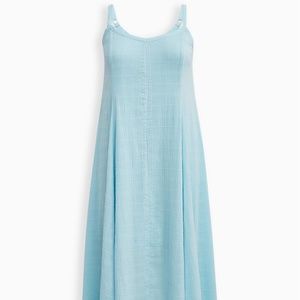 Torrid Light Blue Trapeze Maxi Dress - Size 2x